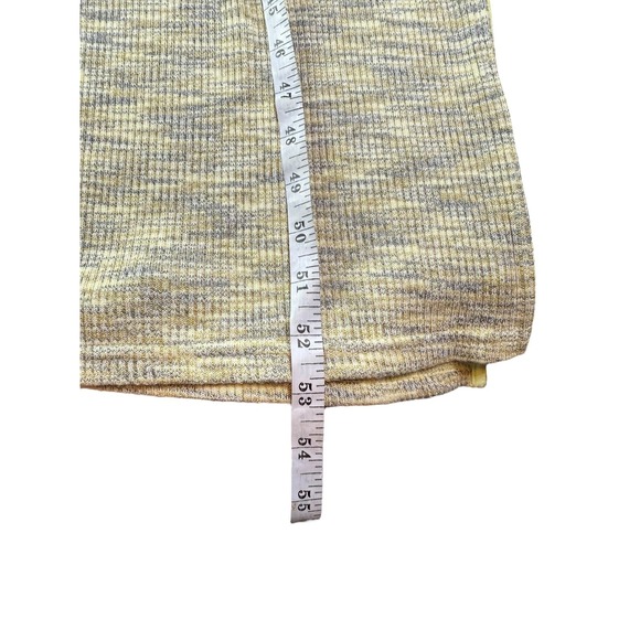 Old Navy Dress Womens Large Yellow Gray Ribbed Knit Tank Maxi Side Slit Marled - Picture 8 of 8